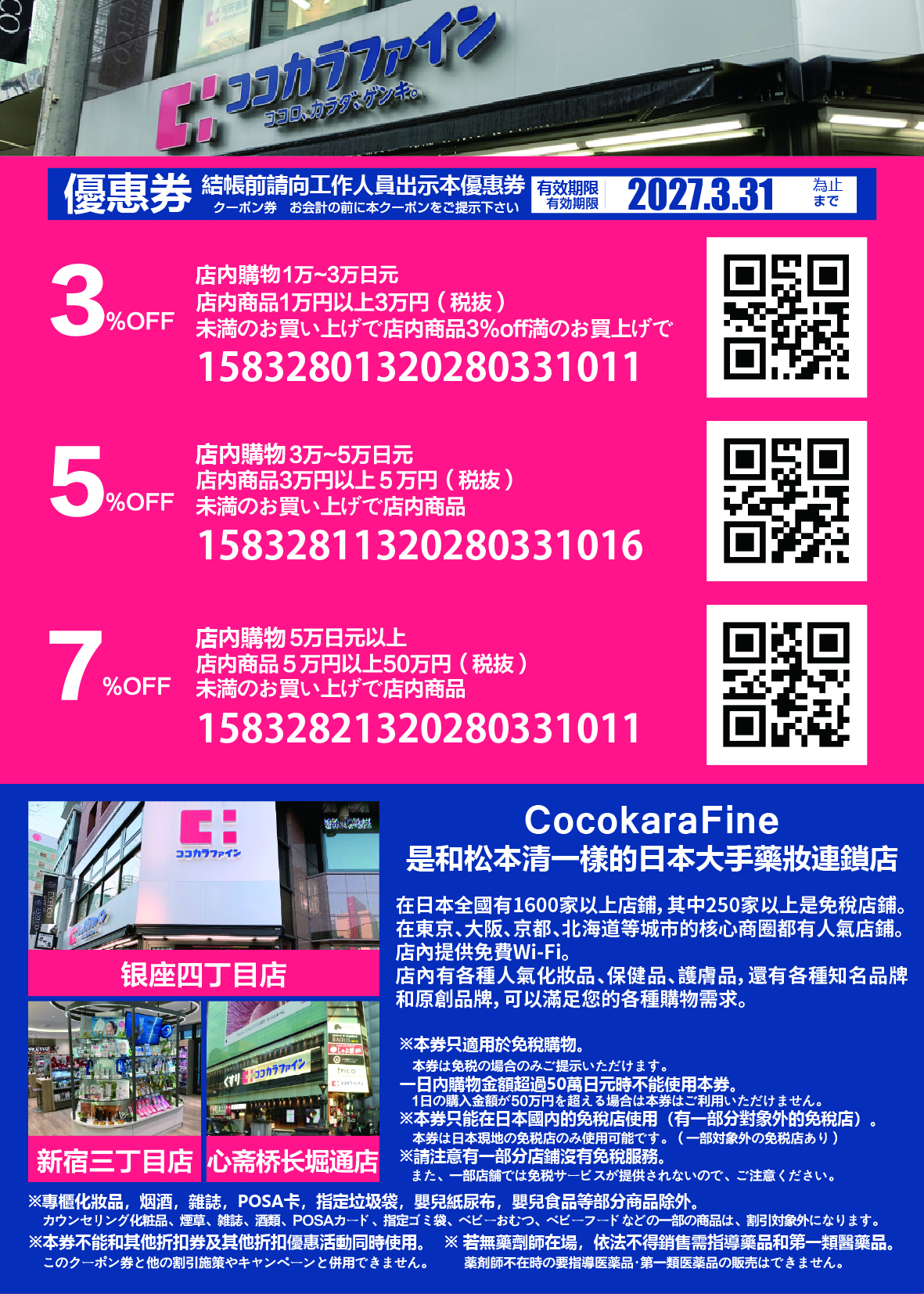 COCOKARA FINE 藥妝優惠券